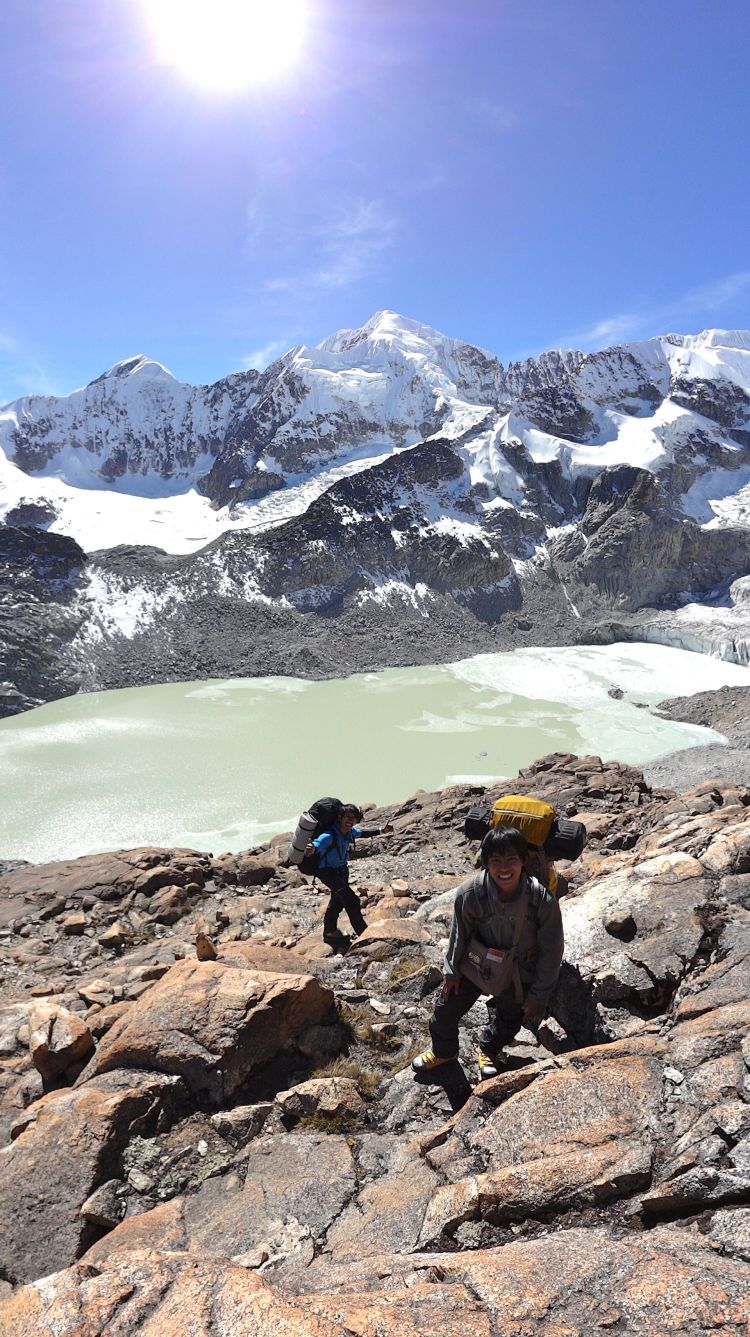 On the way up to high camp