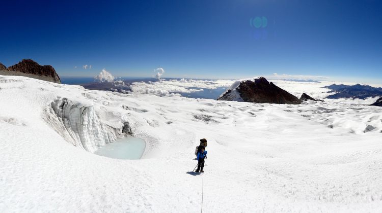 Reaching high camp at 5600 metros